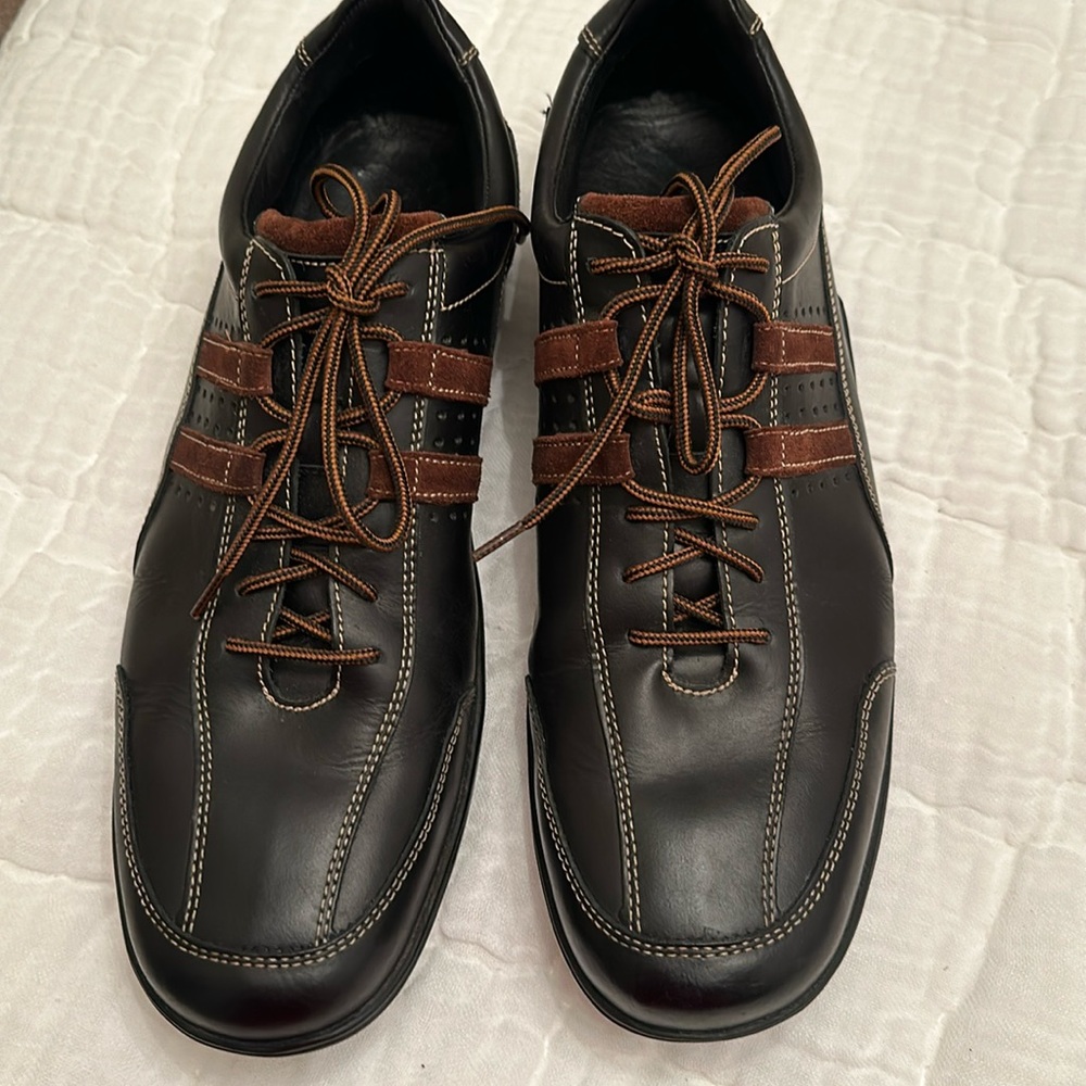 Men’s Cole Haan shoes size 13 Black with brown laces and trim